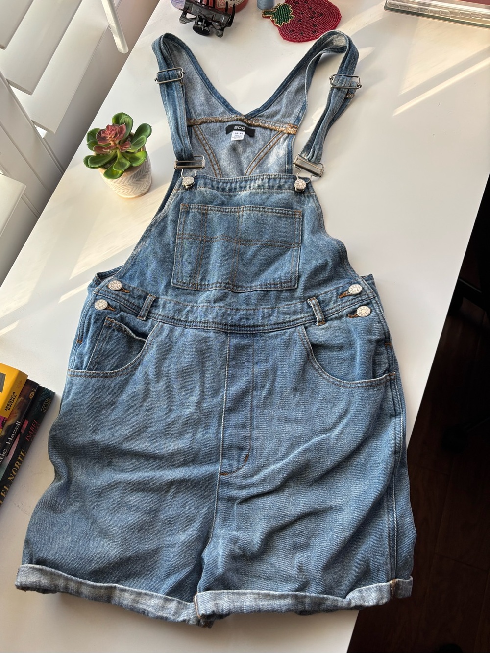 BDG Denim Short Overalls Size Medium
